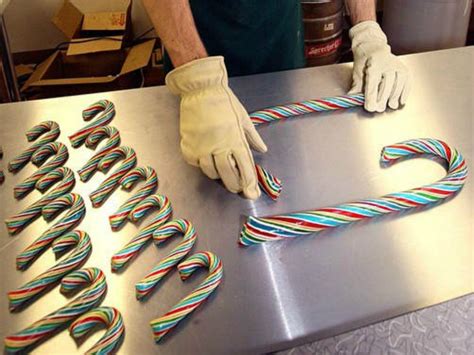 how candy canes are made in a factory
